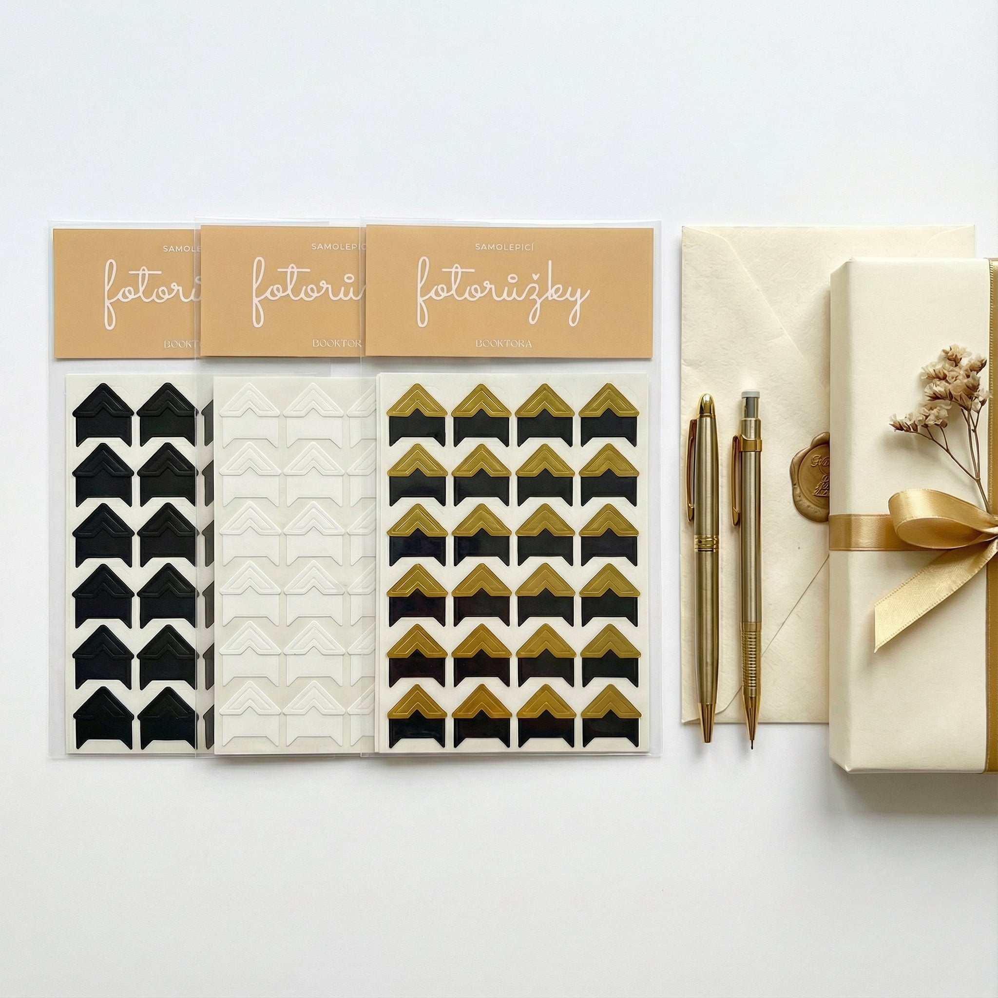 Samolepící fotorůžky - Bílé